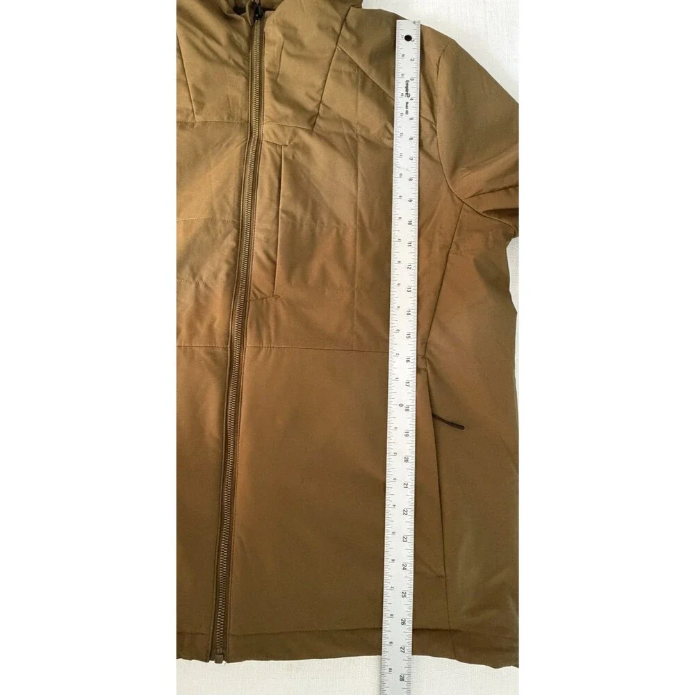 Dakine Mens Medium Insulated Hooded Jacket Water Wind Resistant Brown Outdoor
